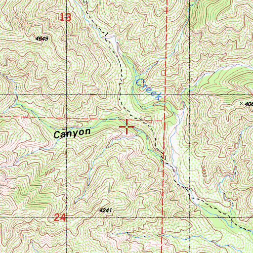 Topographic Map of Alder Creek Trail, CA