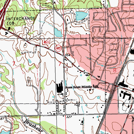 Topographic Map of Madison Police Department, MS