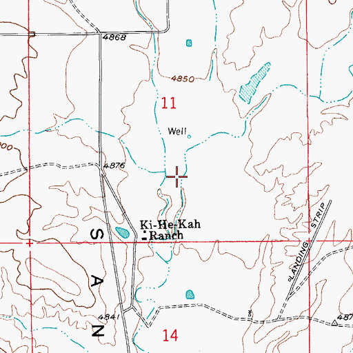 Topographic Map of Cherry Creek, AZ