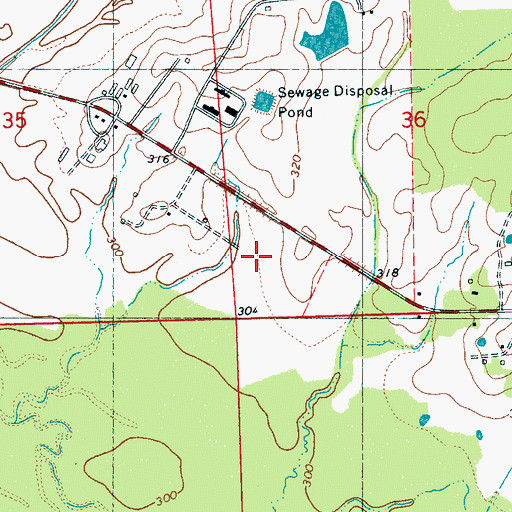 Topographic Map of Mississippi Highway Patrol District 1 Troop C, MS