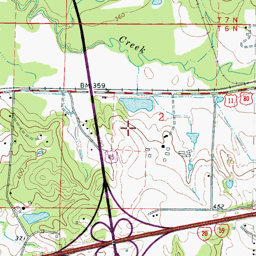 Topographic Map of Mississippi Highway Patrol District 6 Troop H, MS