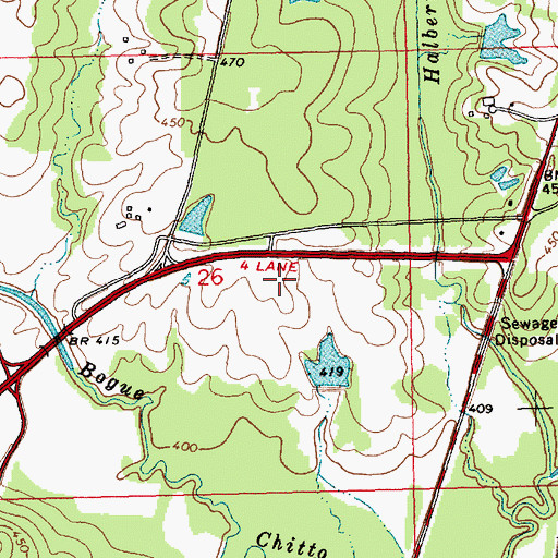 Topographic Map of Mississippi Highway Patrol District 9 Troop M, MS