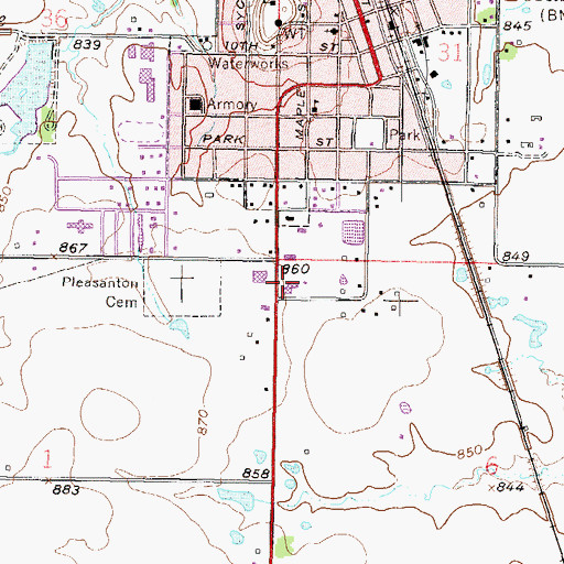Topographic Map of Emergystat Ambulance, KS