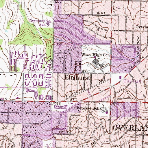 Topographic Map of Med Act 40 Emergency Medical Services, KS