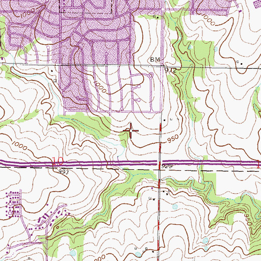Topographic Map of Select Specialty Hospital Kansas City, KS