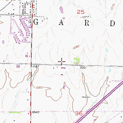 Topographic Map of Johnson County Fire District 1 Station 122, KS