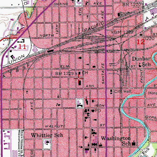 Topographic Map of Saline County Juvenile Detention Center, KS
