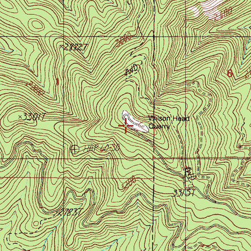 Topographic Map of Wilson Head Quarry, OR