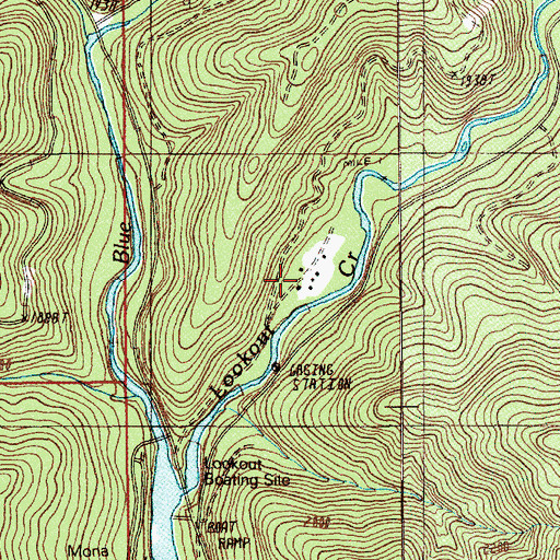 Topographic Map of H J Andrews Experimental Forest Headquarters, OR