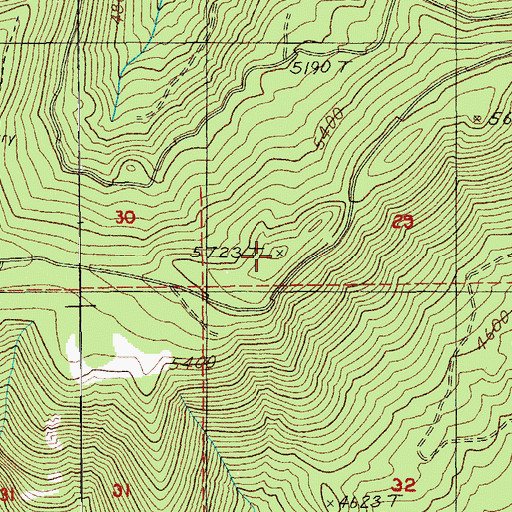 Topographic Map of Warner Mountain Lookout, OR