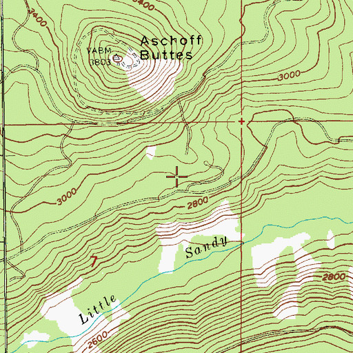 Topographic Map of Goodfellow Quarry, OR