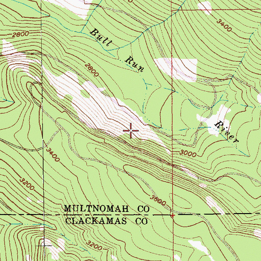 Topographic Map of Chitwood Quarry, OR