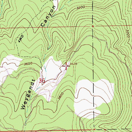 Topographic Map of Evans Creek Quarry, OR