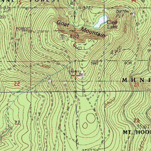 Topographic Map of D K Quarry, OR