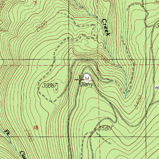 Topographic Map of Oz Pit, OR