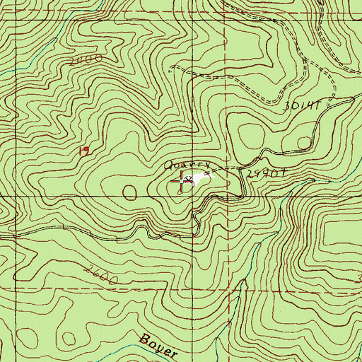 Topographic Map of North Fork Quarry, OR