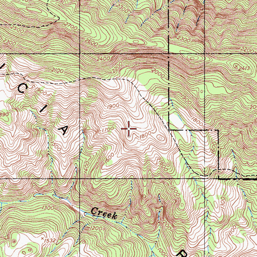 Topographic Map of Turkey Springs Campground, CA