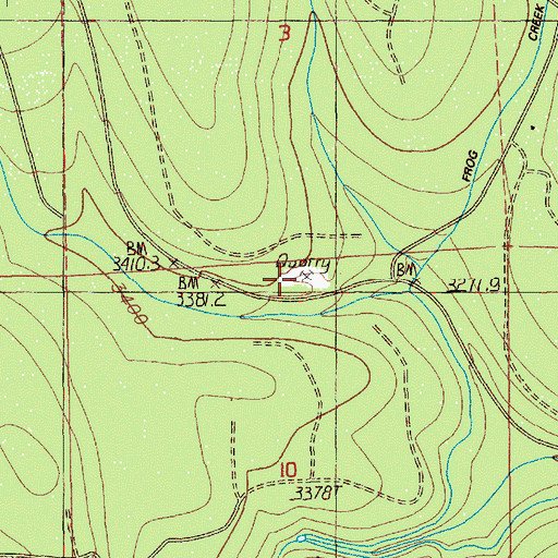 Topographic Map of Alkali Quarry, OR