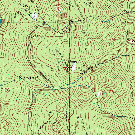 Topographic Map of Calico Quarry, OR