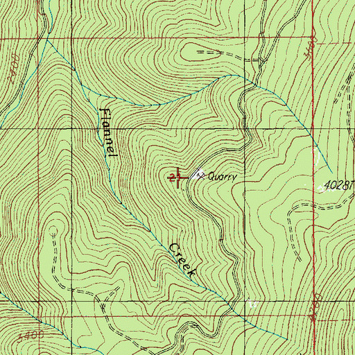 Topographic Map of Fish Creek Saddle Quarry, OR