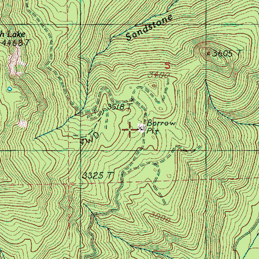Topographic Map of High Lake Pit, OR