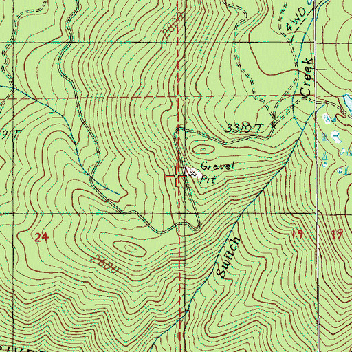 Topographic Map of Curry Gravel Pit, OR