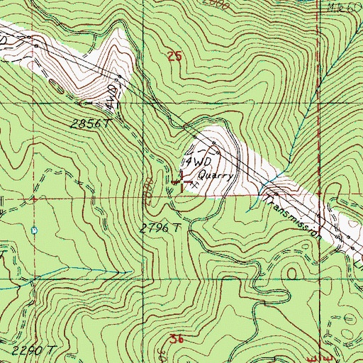 Topographic Map of Linerunner Quarry, OR