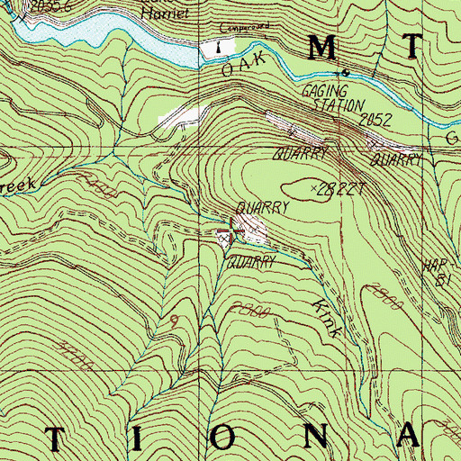 Topographic Map of KII Quarry, OR