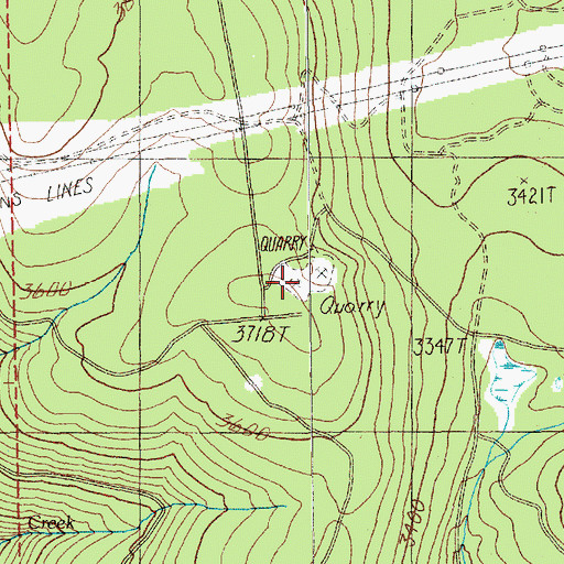 Topographic Map of Devils Ridge Quarry, OR