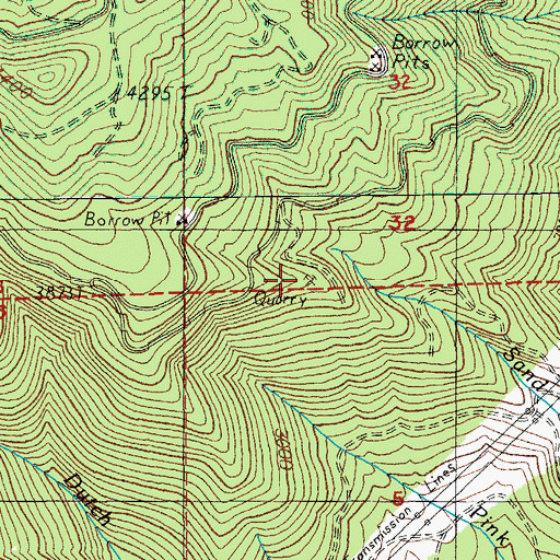 Topographic Map of Calog Quarry, OR
