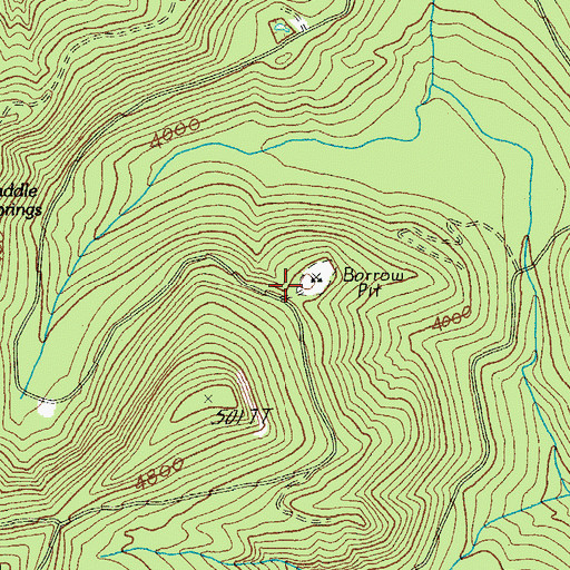 Topographic Map of Lowe Creek Pit, OR