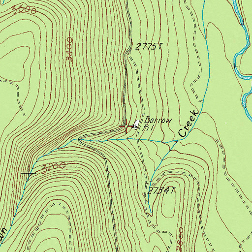Topographic Map of Hunter Pit, OR