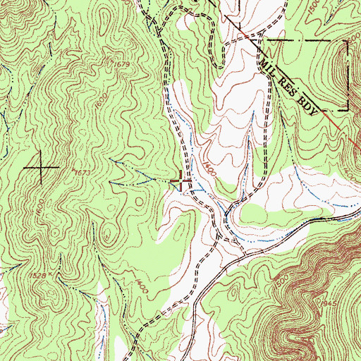 Topographic Map of Coleman Reservoir, CA