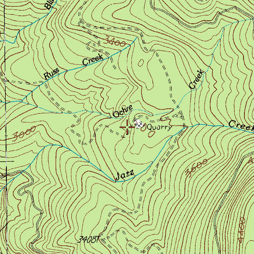 Topographic Map of Beaver Dam Quarry, OR