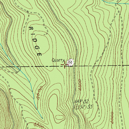 Topographic Map of Marion Quarry, OR