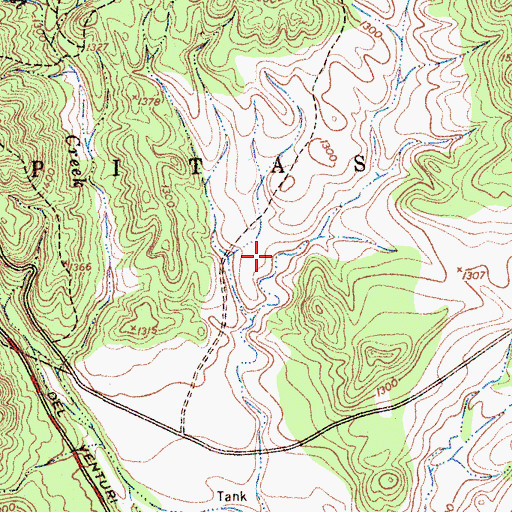Topographic Map of Milpitas Reservoir, CA