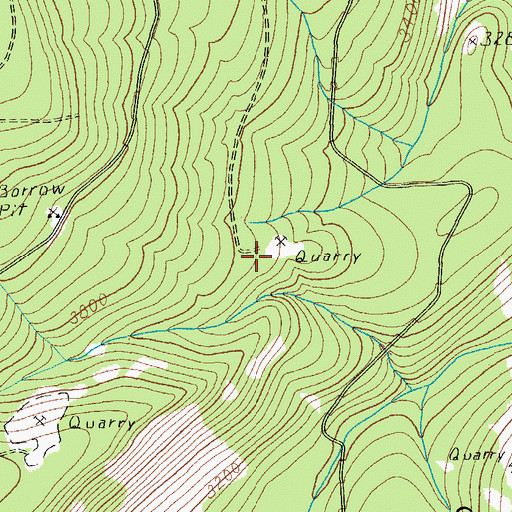 Topographic Map of Little Cedar Quarry, OR