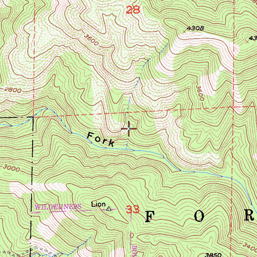 Topographic Map of Ojito Campground, CA