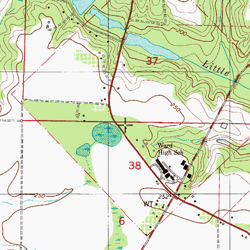 Topographic Map of Escambia County Sheriff's Office - Precinct 7 Walnut Hill, FL