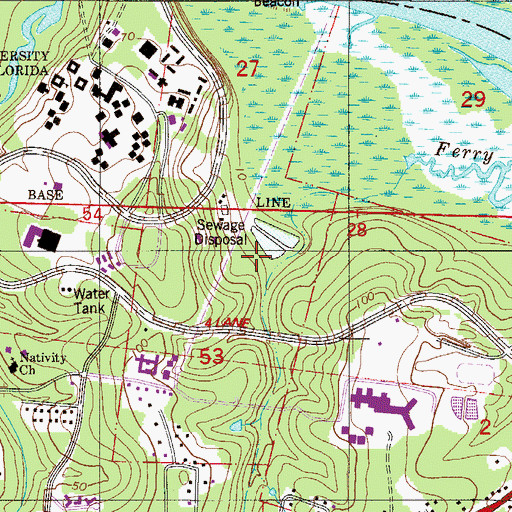 Topographic Map of University of West Florida Police Department, FL