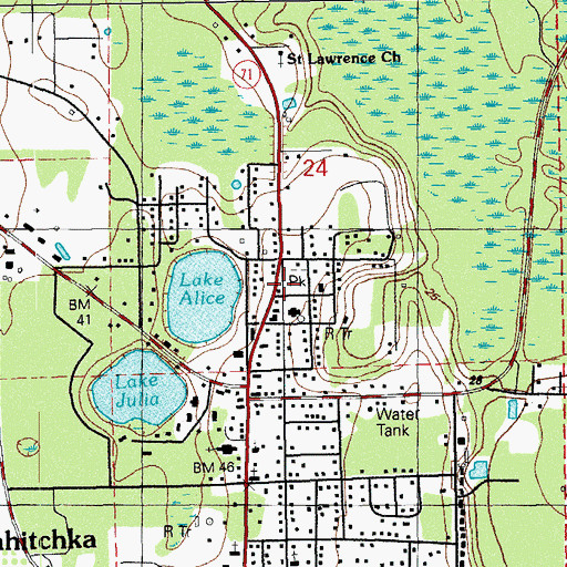 Topographic Map of Gulf County Sheriff's Office, FL