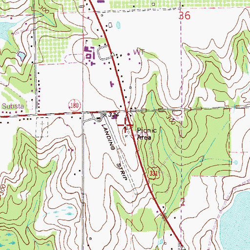 Topographic Map of Walton County Sheriff's Office Paxton Substation, FL