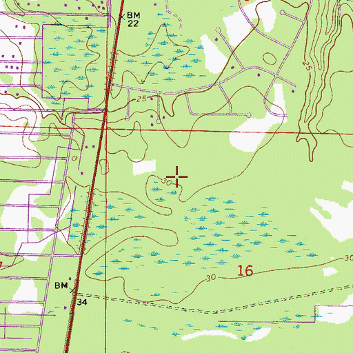Topographic Map of Santa Rosa County Sheriff's Office - District 2 Navarre, FL