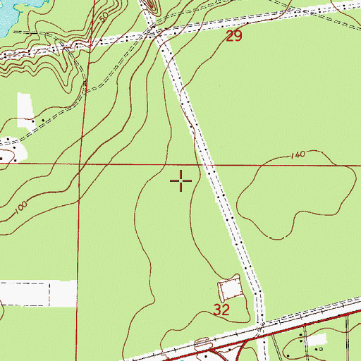 Topographic Map of Santa Rosa County Sheriff's Office - Main and District 4 Milton, FL