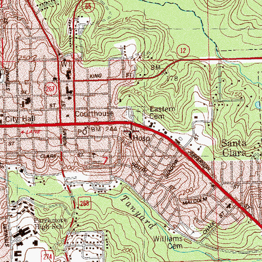 Topographic Map of Gadsden County Sheriff's Office, FL