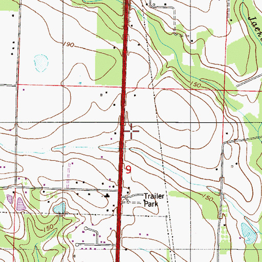 Topographic Map of Escambia County Sheriff's Office - Precinct 5 Cantonment / Molino, FL