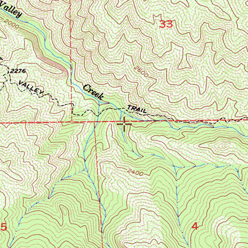 Topographic Map of Fish Camp, CA