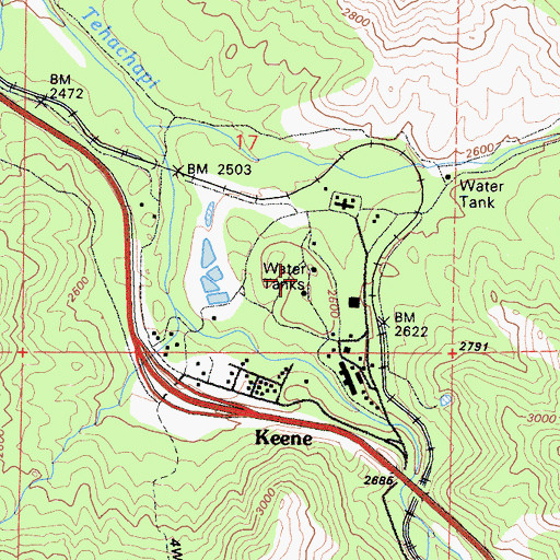 Topographic Map of Csar E Chvez National Monument, CA
