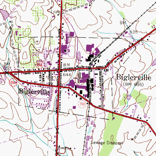 Topographic Map of Biglerville Police Department, PA