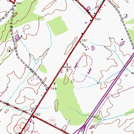 Topographic Map of Pennsylvania State Police Troop H Gettysburg Station, PA